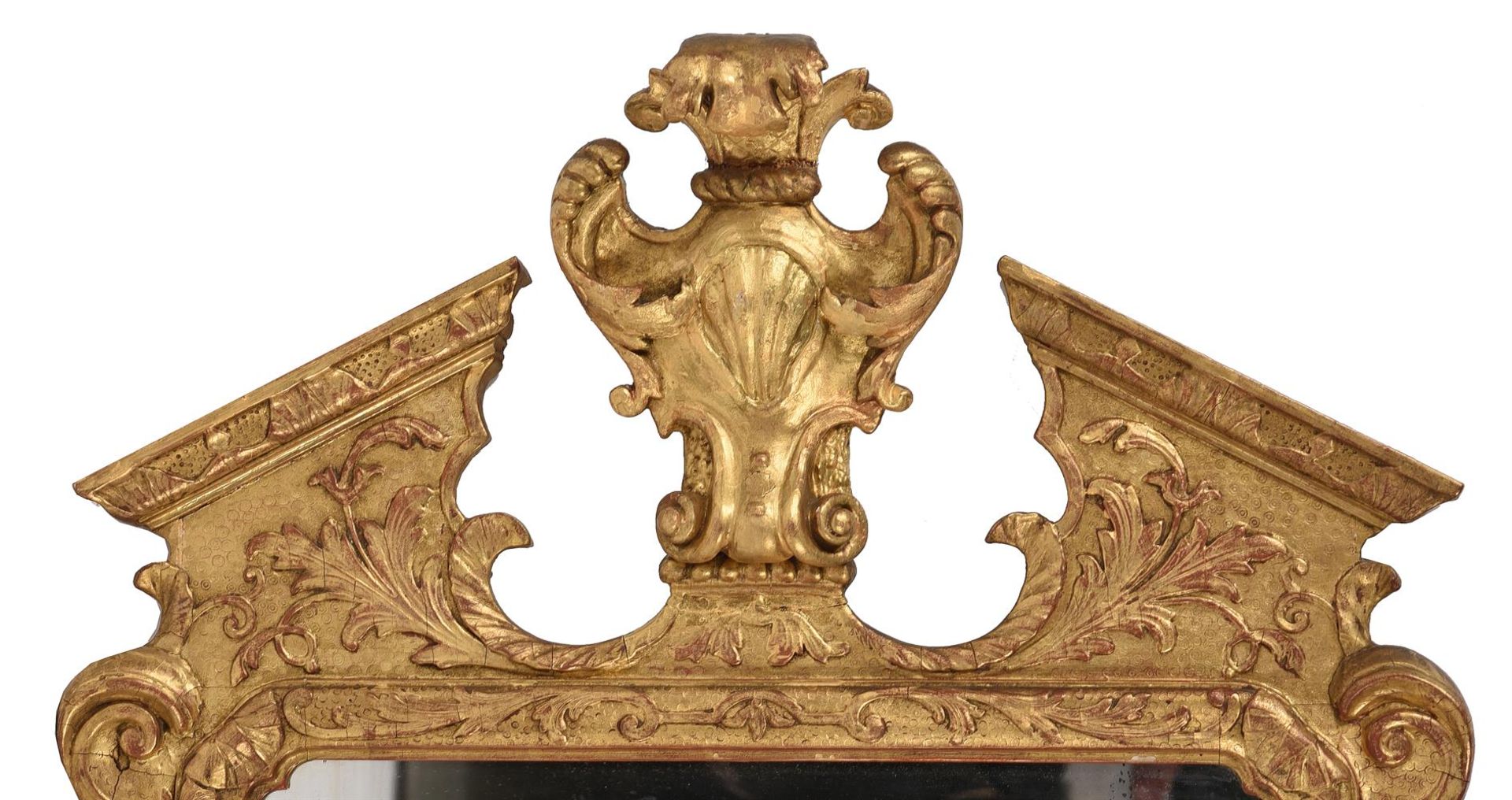 A GILTWOOD AND GILT GESSO MIRROR, IN GEORGE I STYLE, LATE 19TH OR EARLY 20TH CENTURY - Image 2 of 5