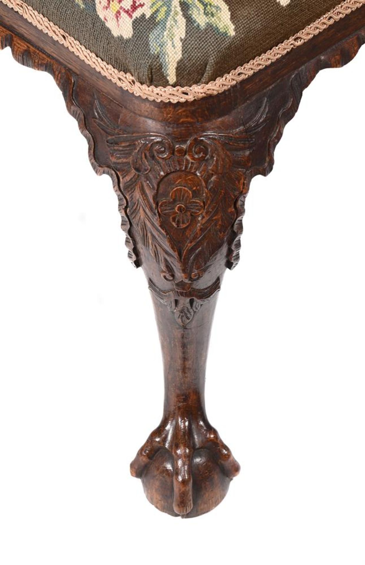 AN UNUSUAL GEORGE III OAK STOOL, POSSIBLY IRISH, CIRCA 1760 - Image 3 of 3