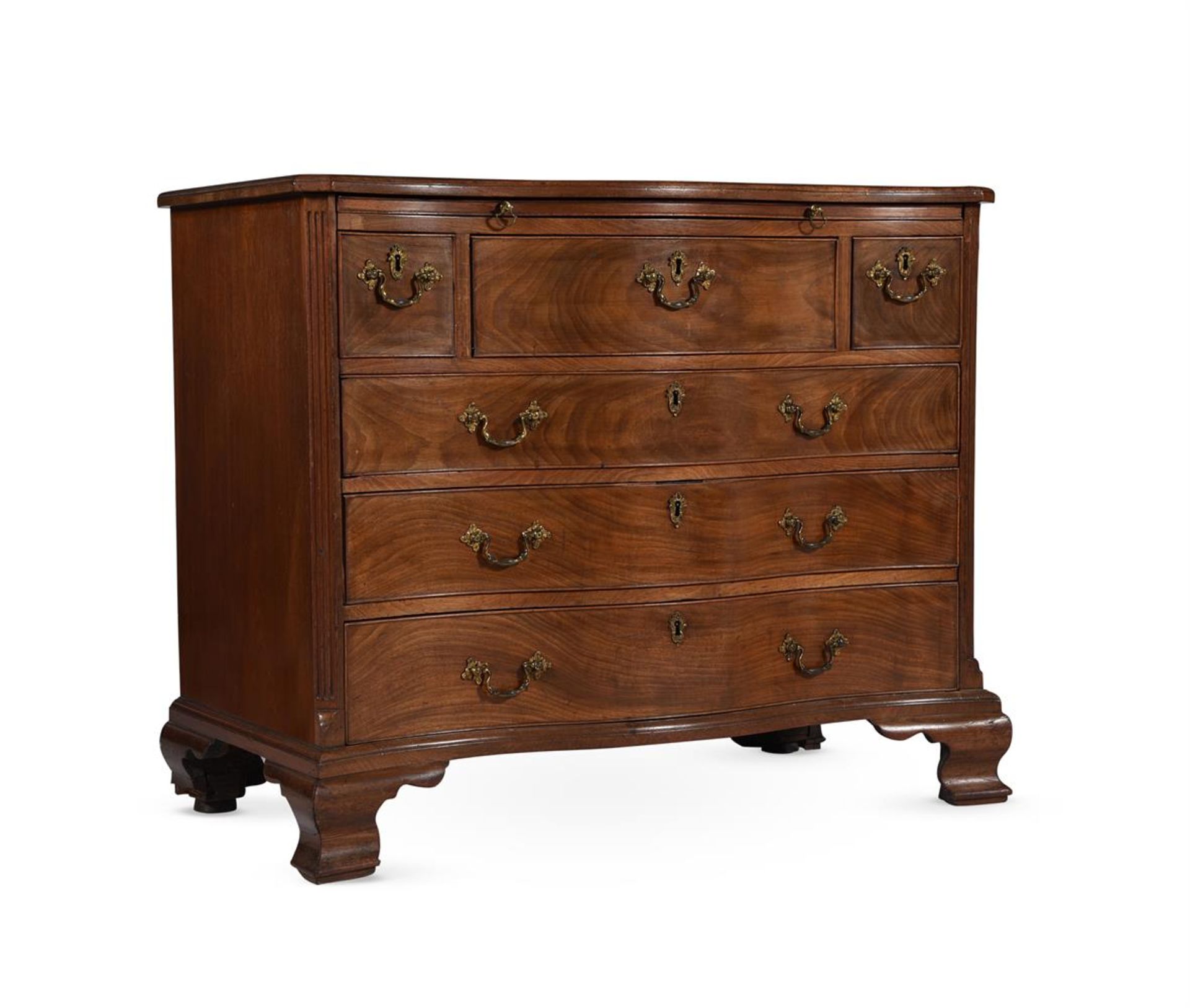 A GEORGE II MAHOGANY SECRETAIRE CHEST, IN THE MANNER OF THOMAS CHIPPENDALE, CIRCA 1770 - Image 2 of 5