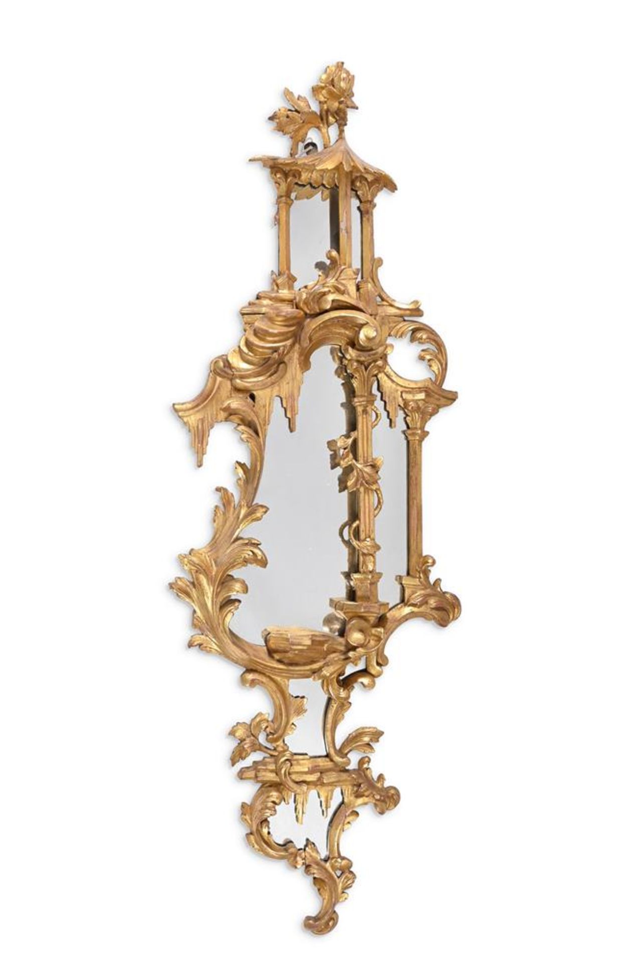 A PAIR OF CARVED GILTWOOD MIRRORS, IN GEORGE III STYLE, 19TH CENTURY - Bild 3 aus 5