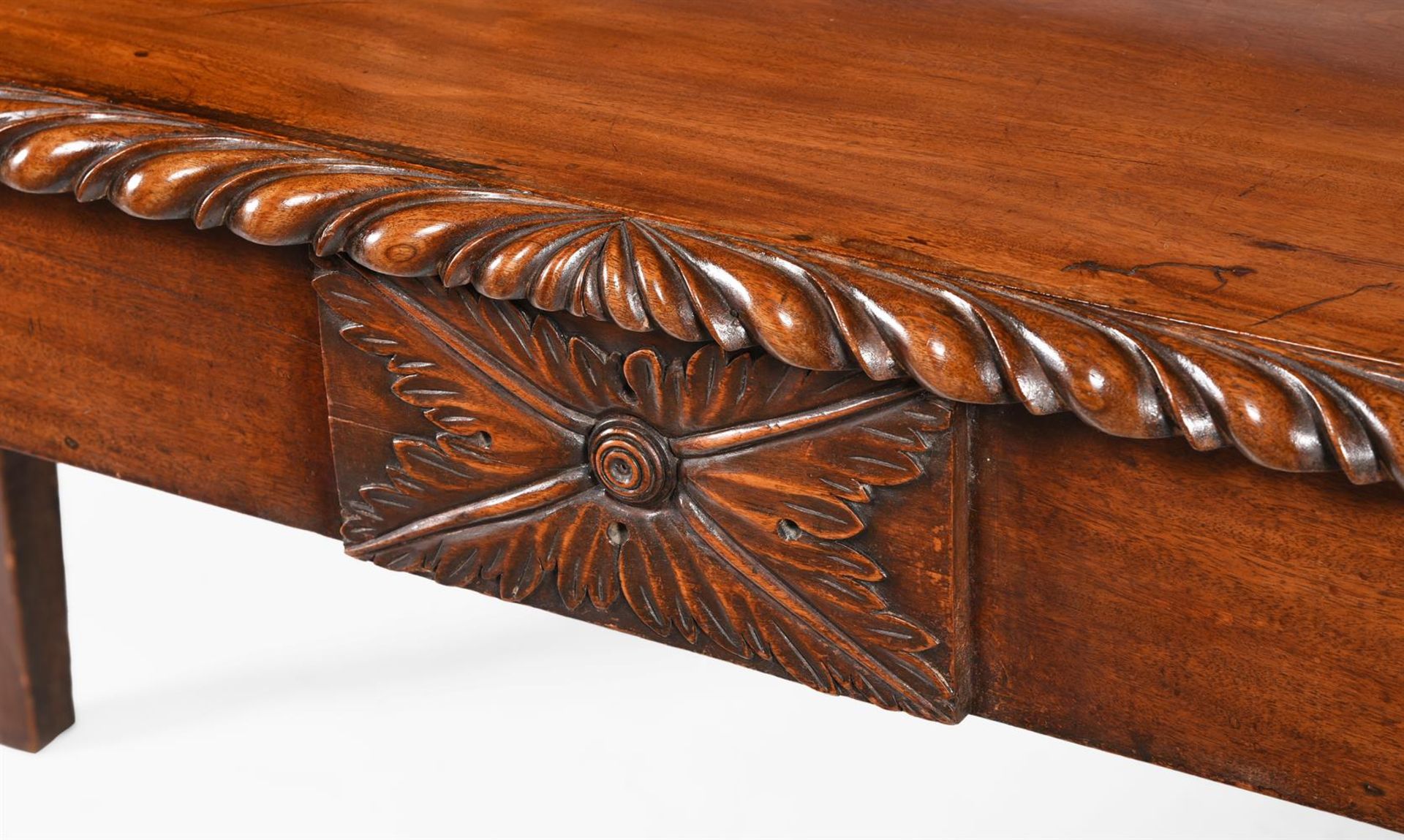 A GEORGE IV IRISH MAHOGANY SERVING TABLE, CIRCA 1830 - Image 6 of 7