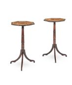 A PAIR OF REGENCY MAHOGANY AND SIMULATED MARBLE OCCASIONAL TABLES, CIRCA 1815
