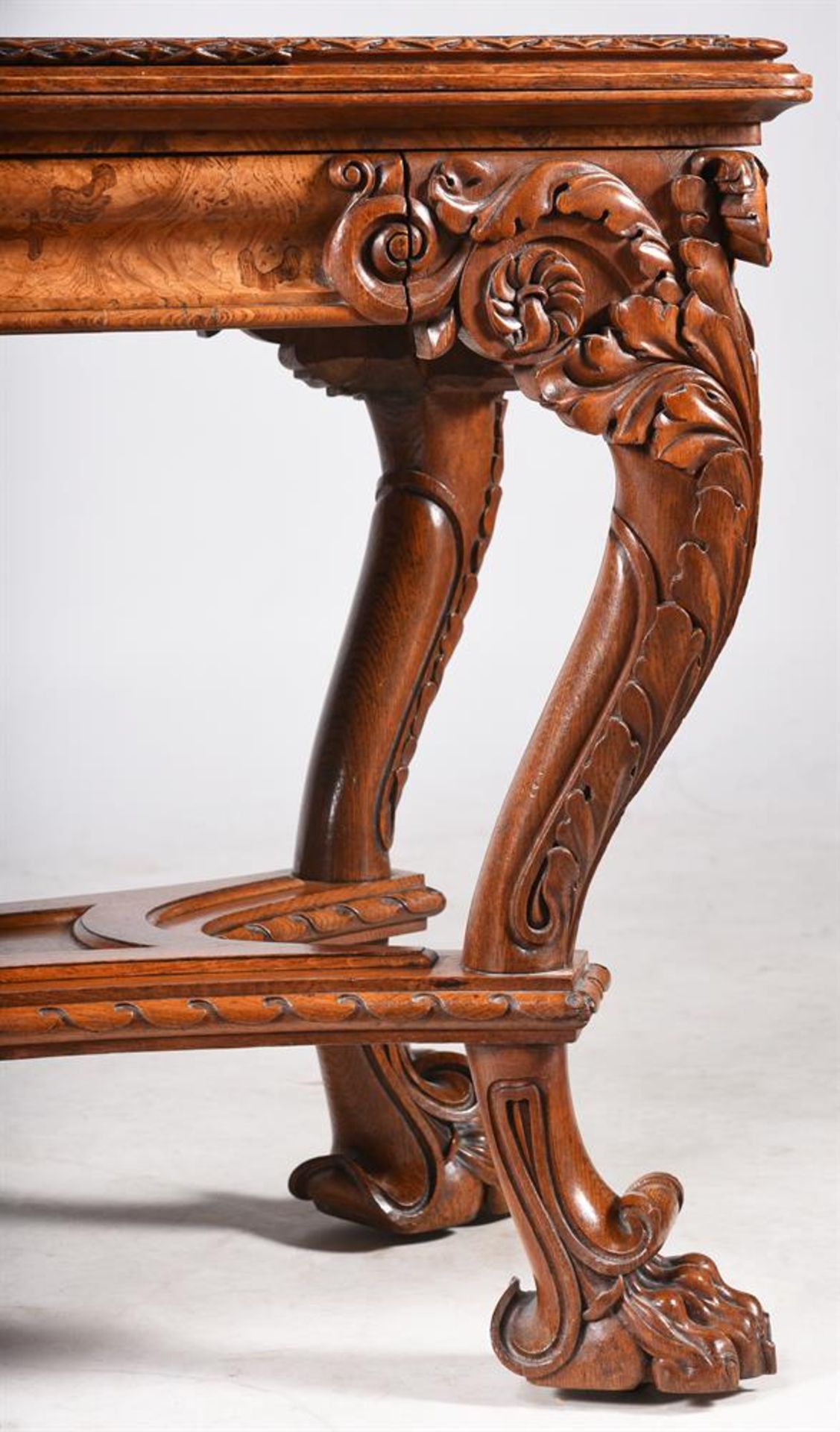 Y A GEORGE IV BURR OAK, ASH AND WALNUT CENTRE CARD TABLE, ATTRIBUTED TO GILLOWS, CIRCA 1830 - Image 15 of 15