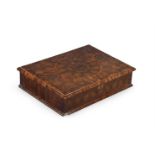 A WILLIAM & MARY WALNUT AND OLIVE WOOD OYSTER VENEERED LACE BOX, LATE 17TH CENTURY