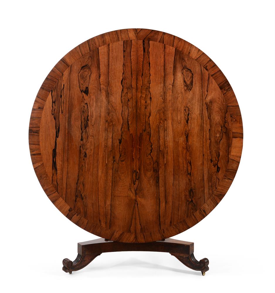 Y A GEORGE IV ROSEWOOD AND CROSSBANDED CENTRE TABLE, CIRCA 1825 - Image 2 of 3