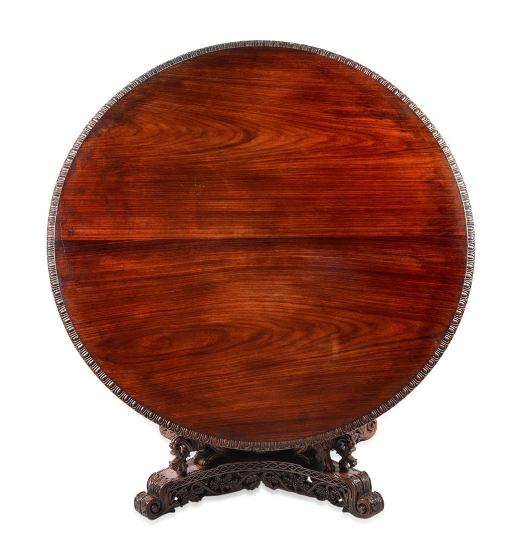 Y AN ANGLO-INDIAN CARVED ROSEWOOD CENTRE TABLE, SECOND QUARTER 19TH CENTURY - Bild 2 aus 9