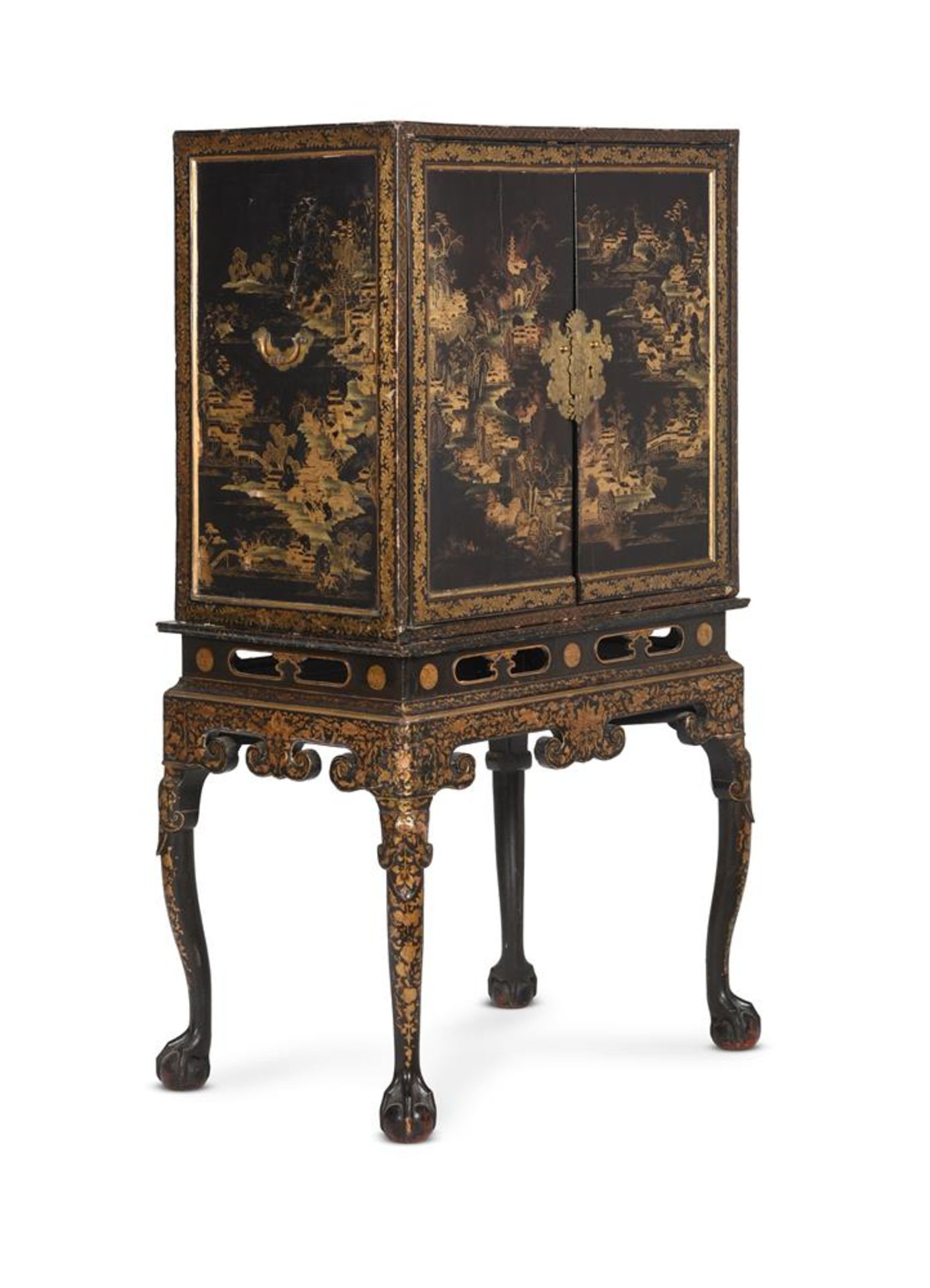 A CHINESE EXPORT LACQUER CABINET ON STAND, LATE 18TH OR EARLY 19TH CENTURY - Bild 9 aus 15