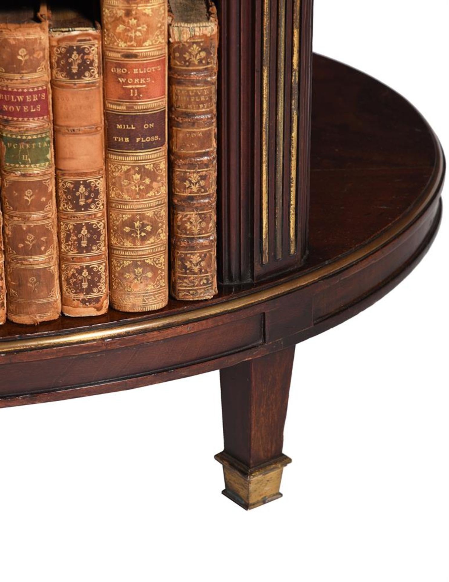 A MAHOGANY AND GILT BRASS MOUNTED OVAL OPEN BOOKCASE, SECOND HALF 19TH CENTURY - Image 2 of 3