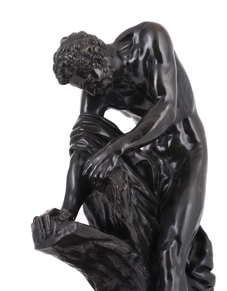 AFTER EDME DUMONT (FRENCH, 1761-1844), A BRONZE FIGURE OF MILO OF CROTON, LAST QUARTER 19TH CENTURY - Image 4 of 4