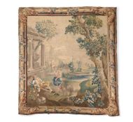 A LOUIS XV AUBUSSON PASTORAL TAPESTRY, THIRD QUARTER 18TH CENTURY