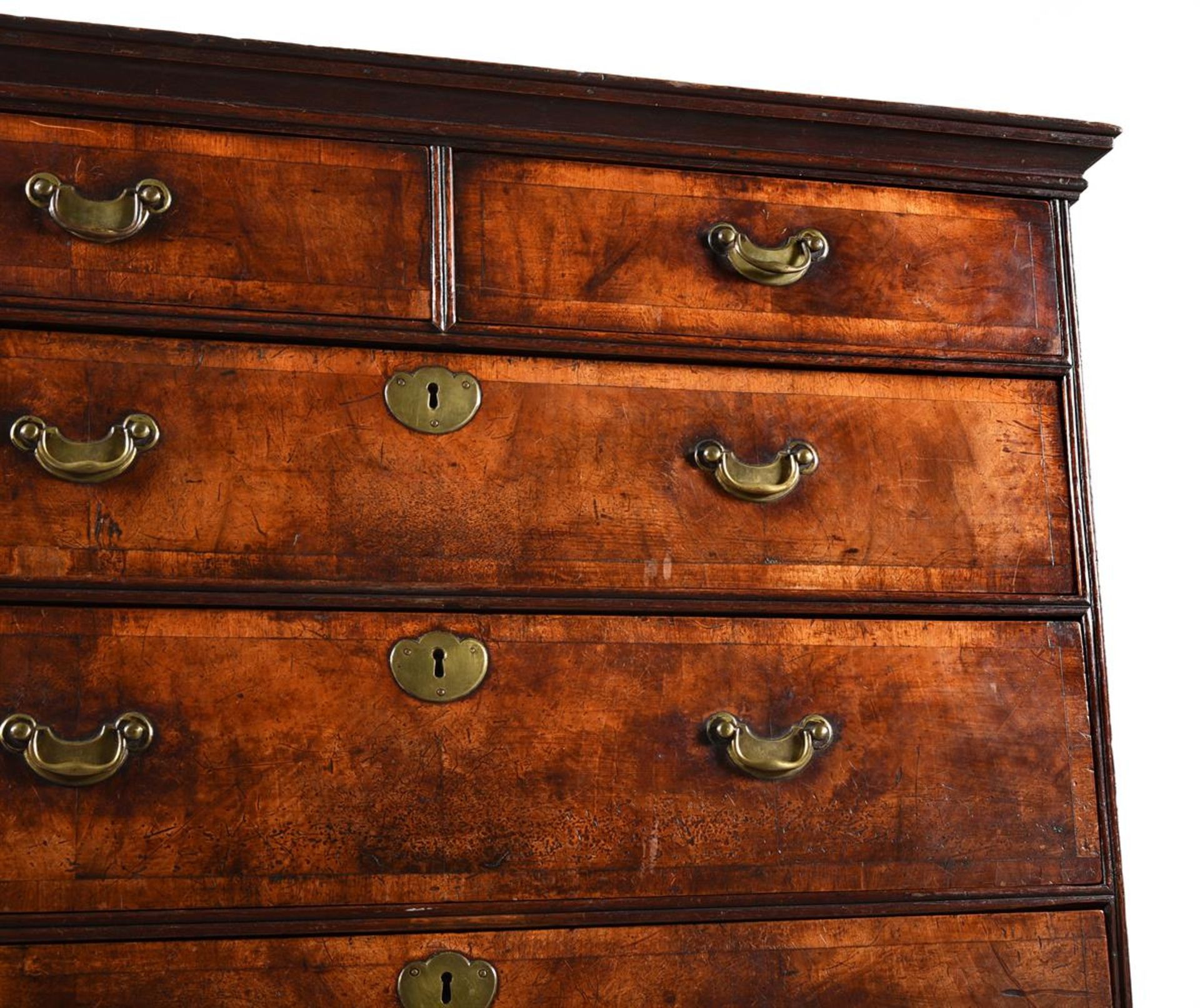 A GEORGE II WALNUT CHEST ON STAND, MID 18TH CENTURY - Image 2 of 3