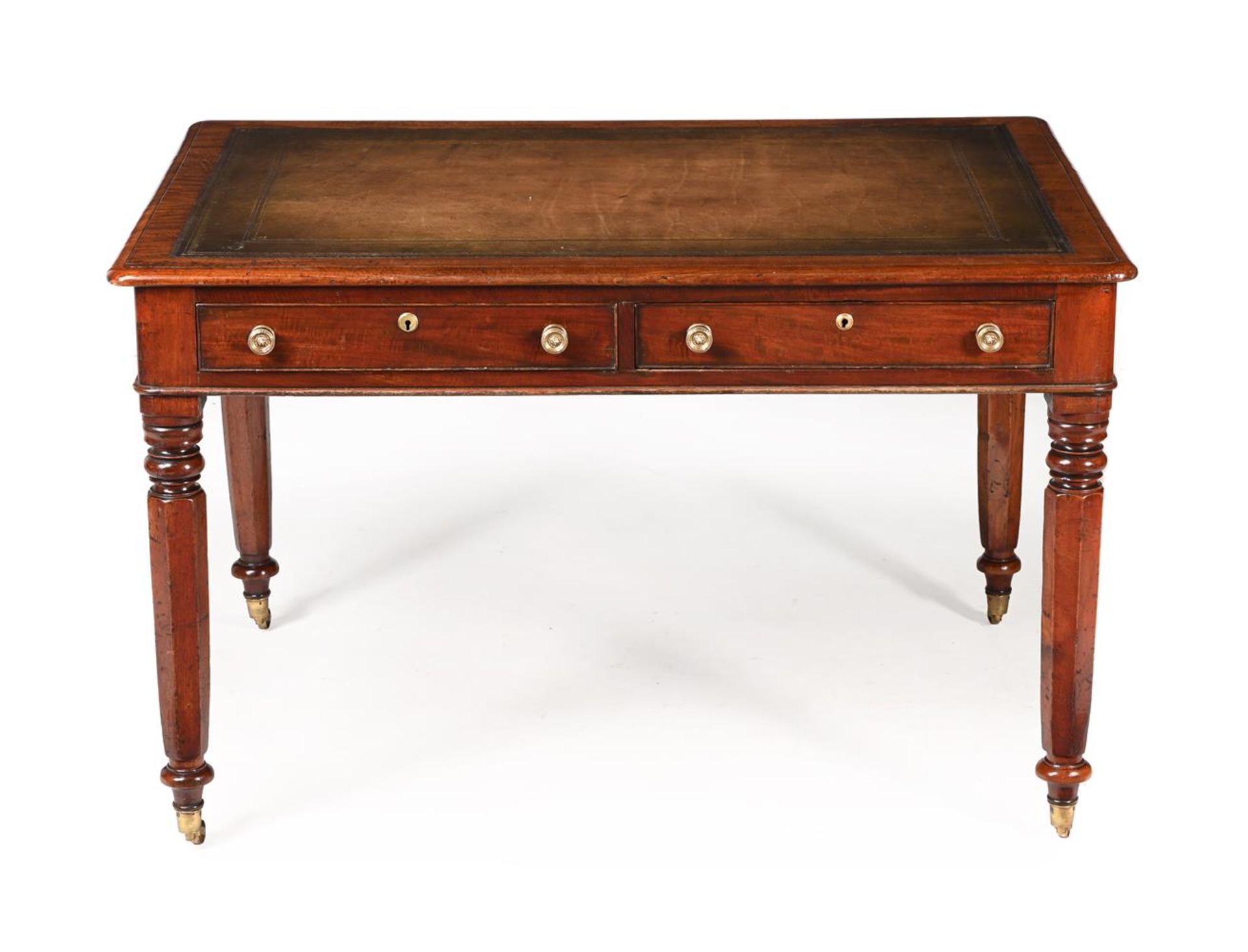 A GEORGE IV MAHOGANY LIBRARY TABLE, ATTRIBUTED TO GILLOWS, CIRCA 1830 - Image 2 of 3