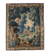 AN AUBUSSON VERDURE TAPESTRY, LATE 17TH CENTURY