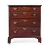 A GEORGE III MAHOGANY CHEST OF DRAWERS, CIRCA 1780