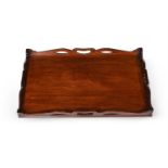 A GEORGE III MAHOGANY TRAY, SECOND HALF 18TH CENTURY