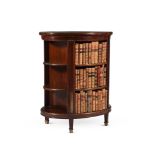 A MAHOGANY AND GILT BRASS MOUNTED OVAL OPEN BOOKCASE, SECOND HALF 19TH CENTURY