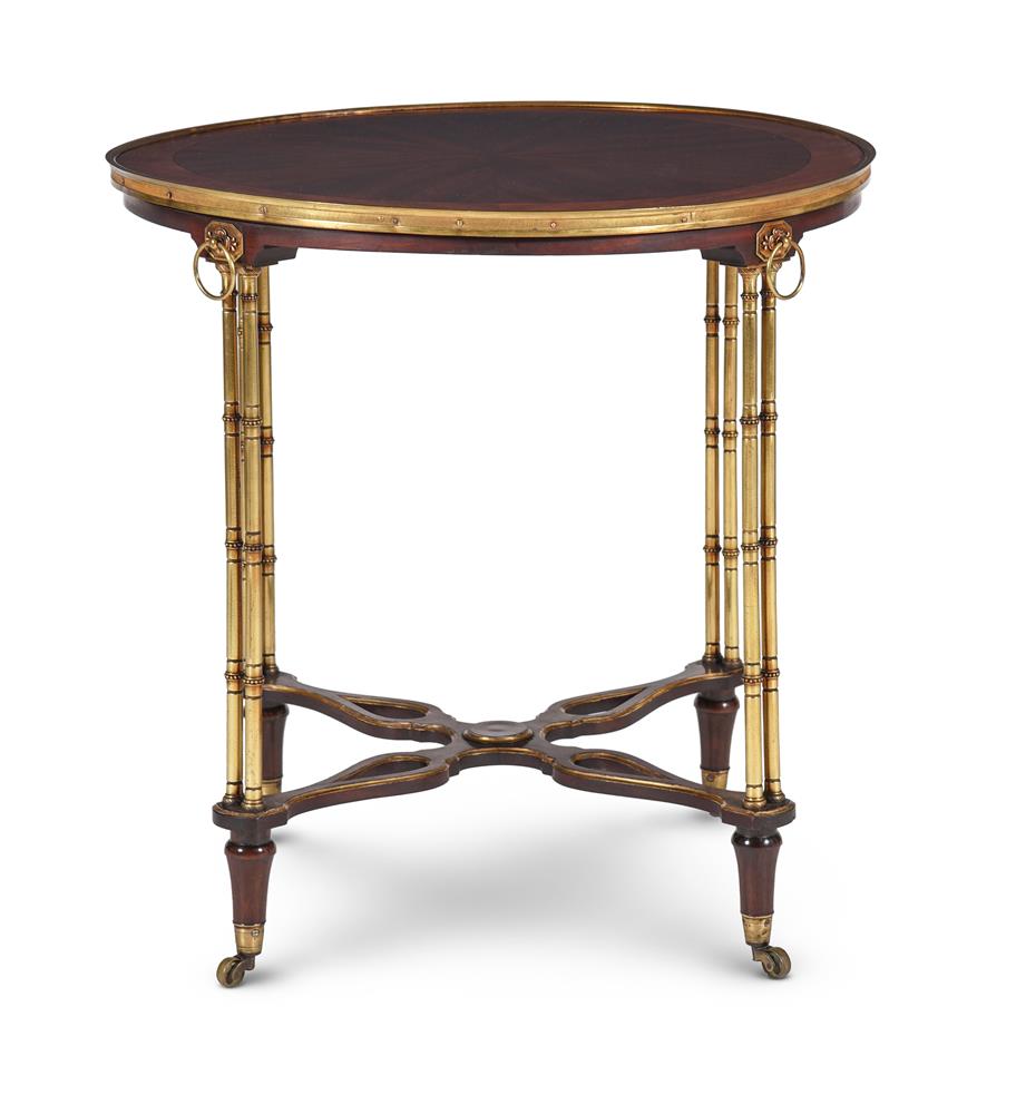 A GILT METAL MOUNTED MAHOGANY CENTRE OR OCCASIONAL TABLE, REFERRED TO AS A 'GUERIDON A L'ANGLAISE' - Image 3 of 6