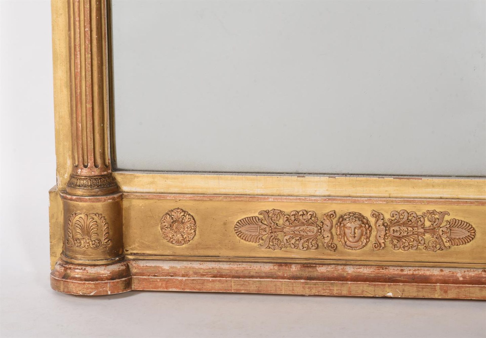 AN EMPIRE GILTWOOD AND GILT GESSO PIER MIRROR, FRENCH, EARLY 19TH CENTURY - Image 3 of 4