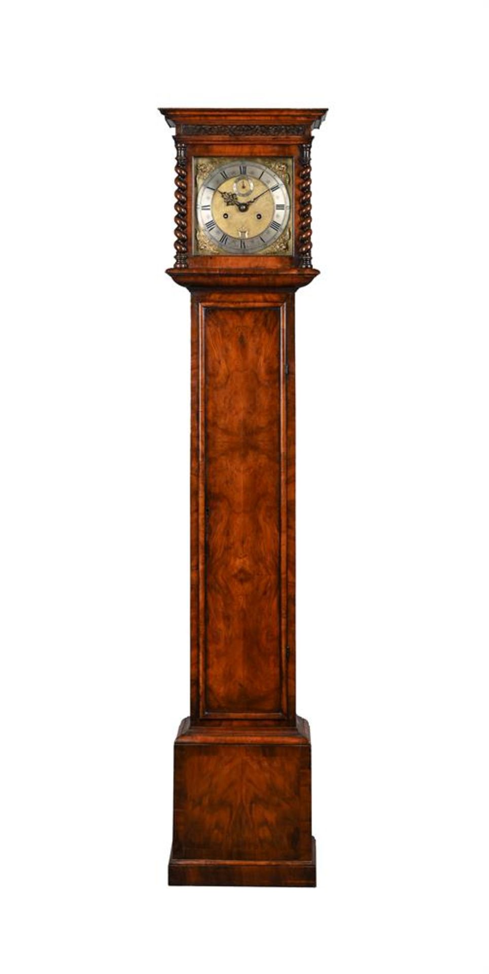 A WALNUT EIGHT-DAY LONGCASE CLOCK - Bild 2 aus 7