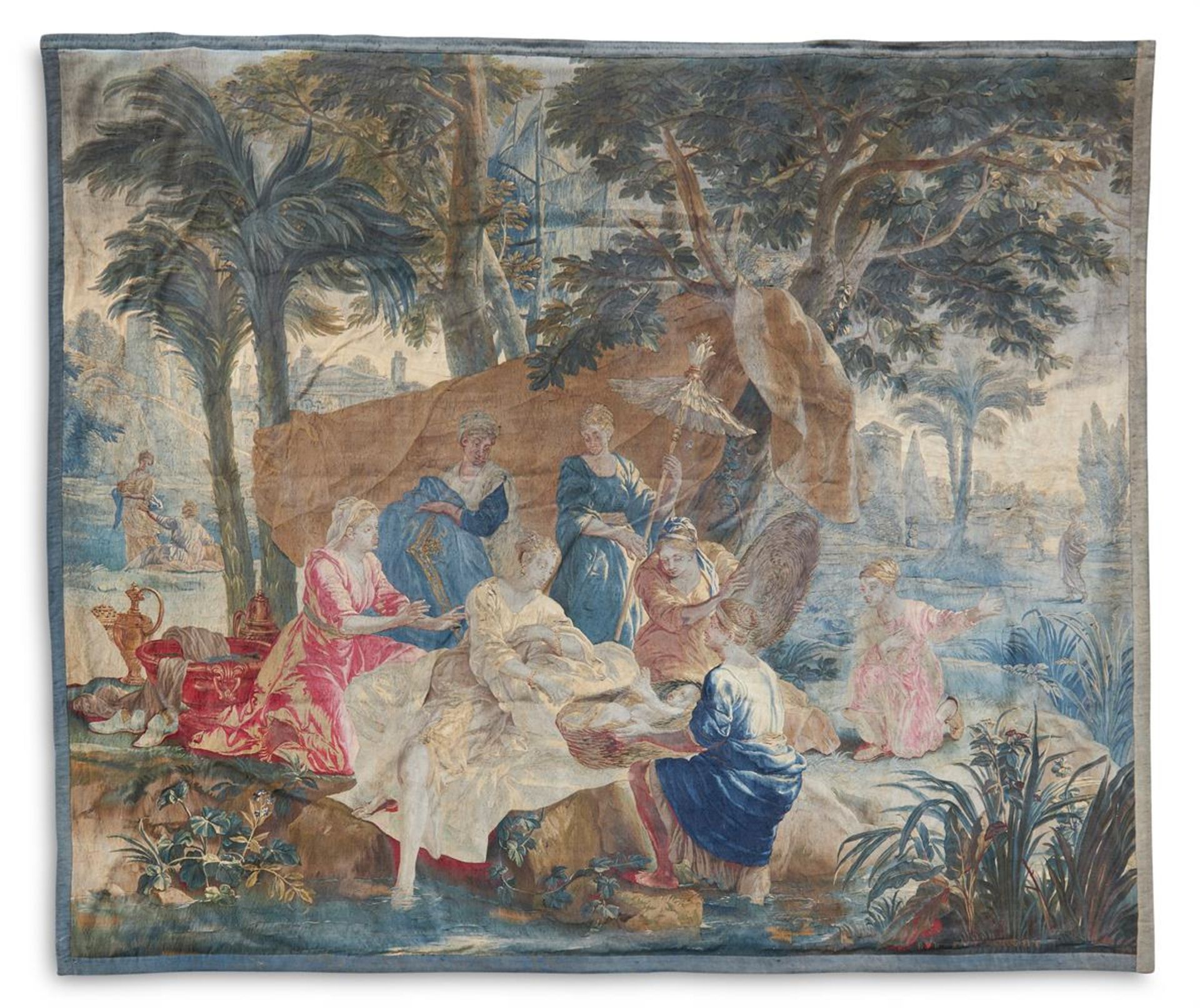 A BRUSSELS BIBLICAL TAPESTRY 'THE DISCOVERY OF MOSES', EARLY 18TH CENTURY