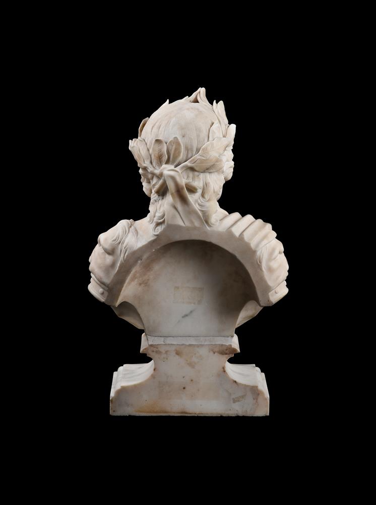 AFTER MICHAEL RYSBRACK (1693-1770) A CARVED MARBLE BUST OF KING GEORGE II (1638-1760) - Image 4 of 6