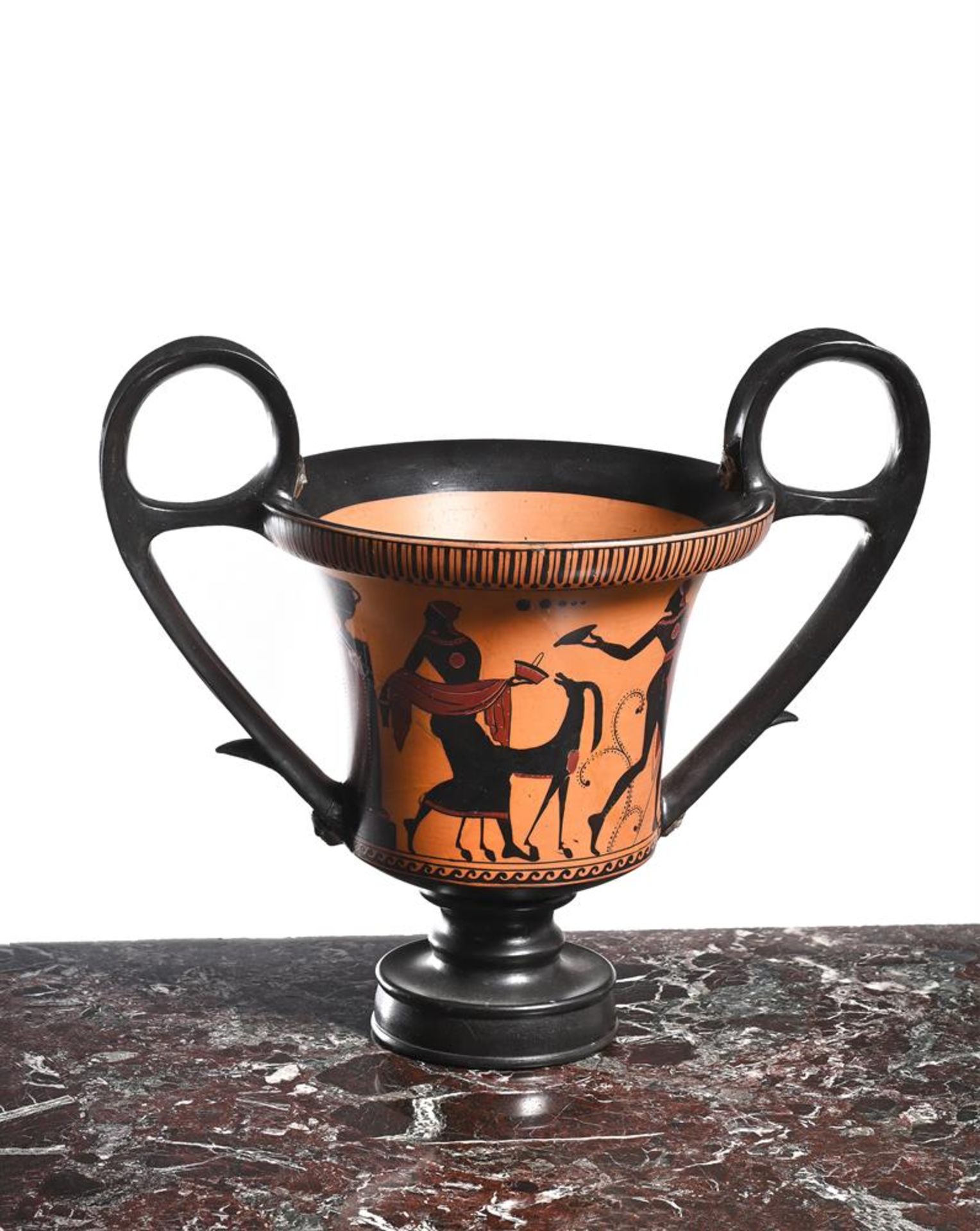 A BLACK FIGURE KANTHAROS KRATER VASE, EARLY 19TH CENTURY - Image 3 of 4