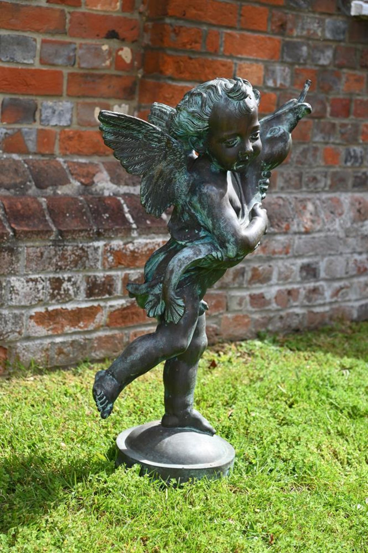 AFTER VERROCCHIO, BRONZE FOUNTAIN OF THE BOY WITH THE FISH, LATE 19TH CENTURY - Image 4 of 7