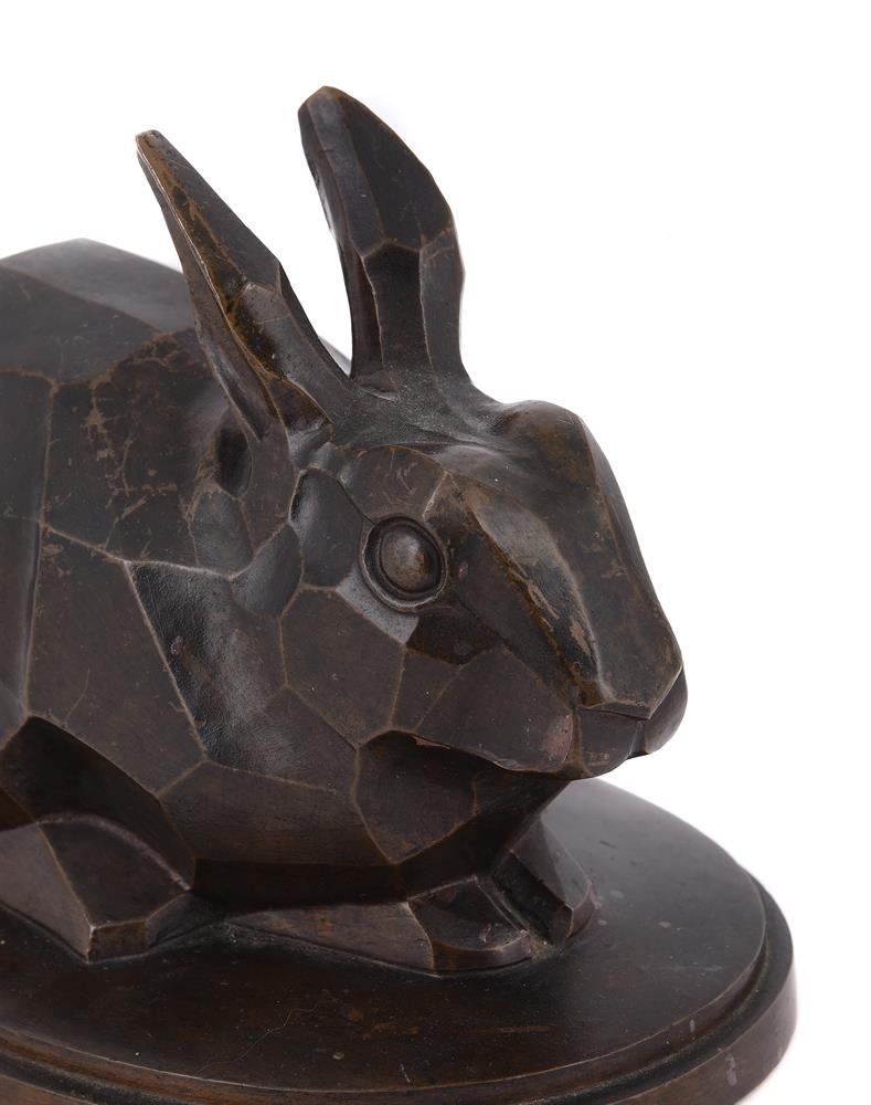 TIMAR (20TH CENTURY CONTINENTAL), A STYLISED BRONZE MODEL OF A RABBIT - Image 7 of 9