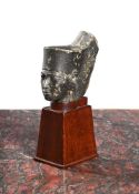 AFTER THE ANTIQUE, A MARBLE BUST FRAGMENT OF A PHAROAH'S HEAD, 19TH CENTURY OR EARLIER