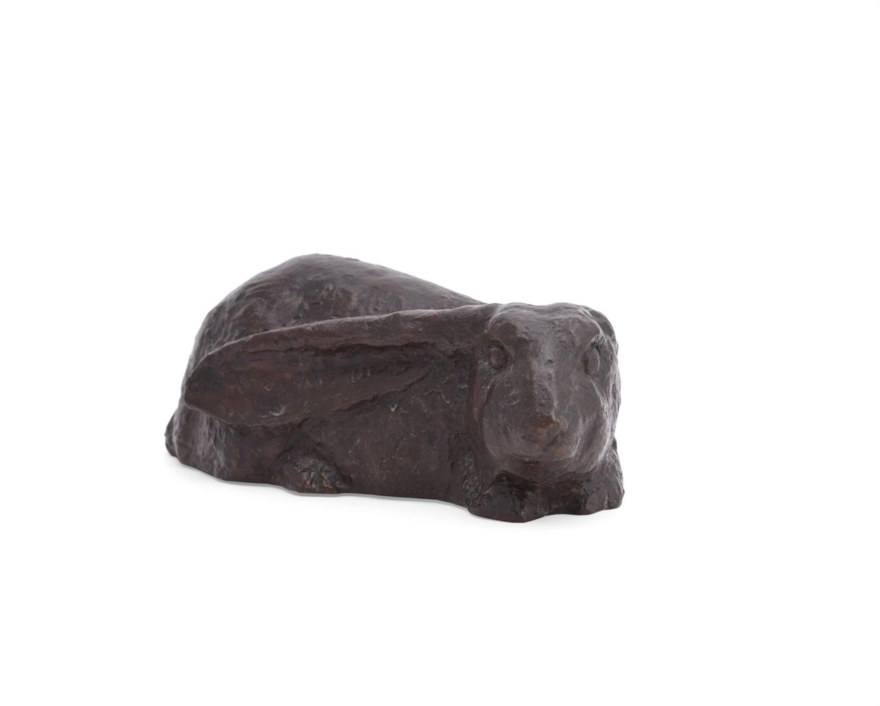 A CHINESE BRONZE MODEL OF A RABBIT - Image 2 of 4