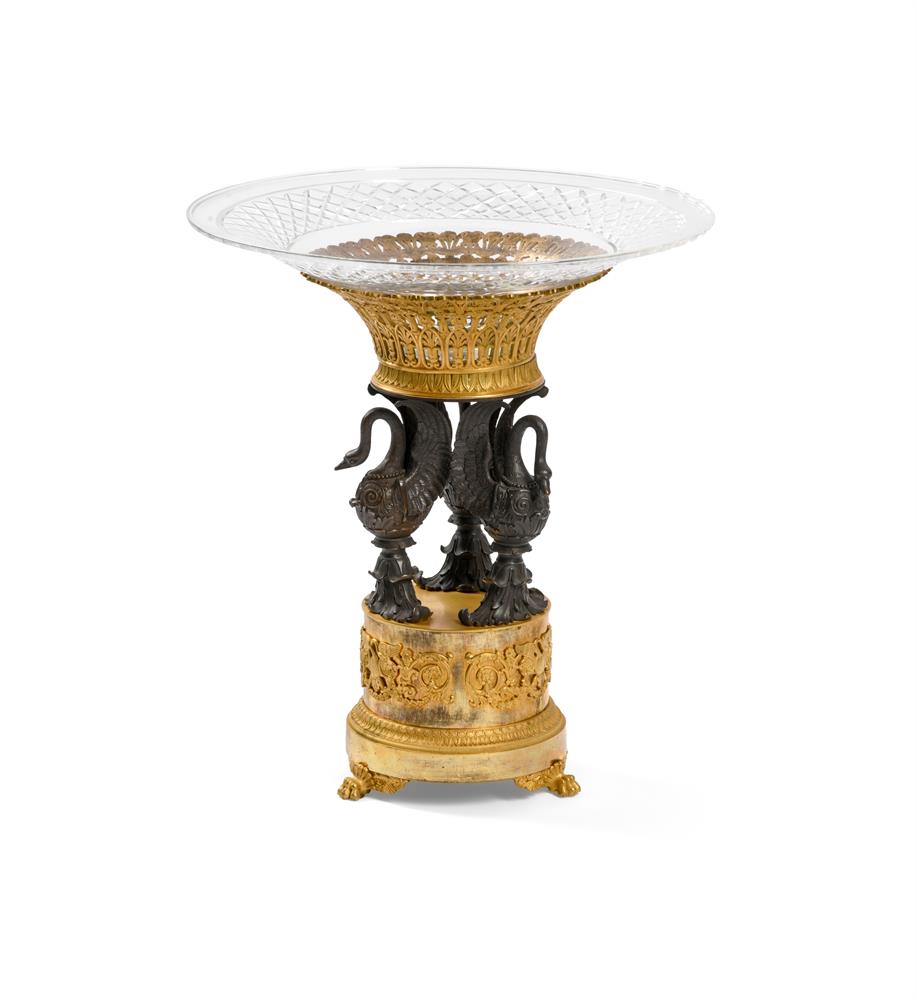 A FRENCH PATINATED AND GILT BRONZE TABLE CENTREPIECE, MID 19TH CENTURY - Image 7 of 7
