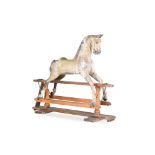 A LARGE VICTORIAN PAINTED ROCKING HORSE, SECOND HALF 19TH CENTURY