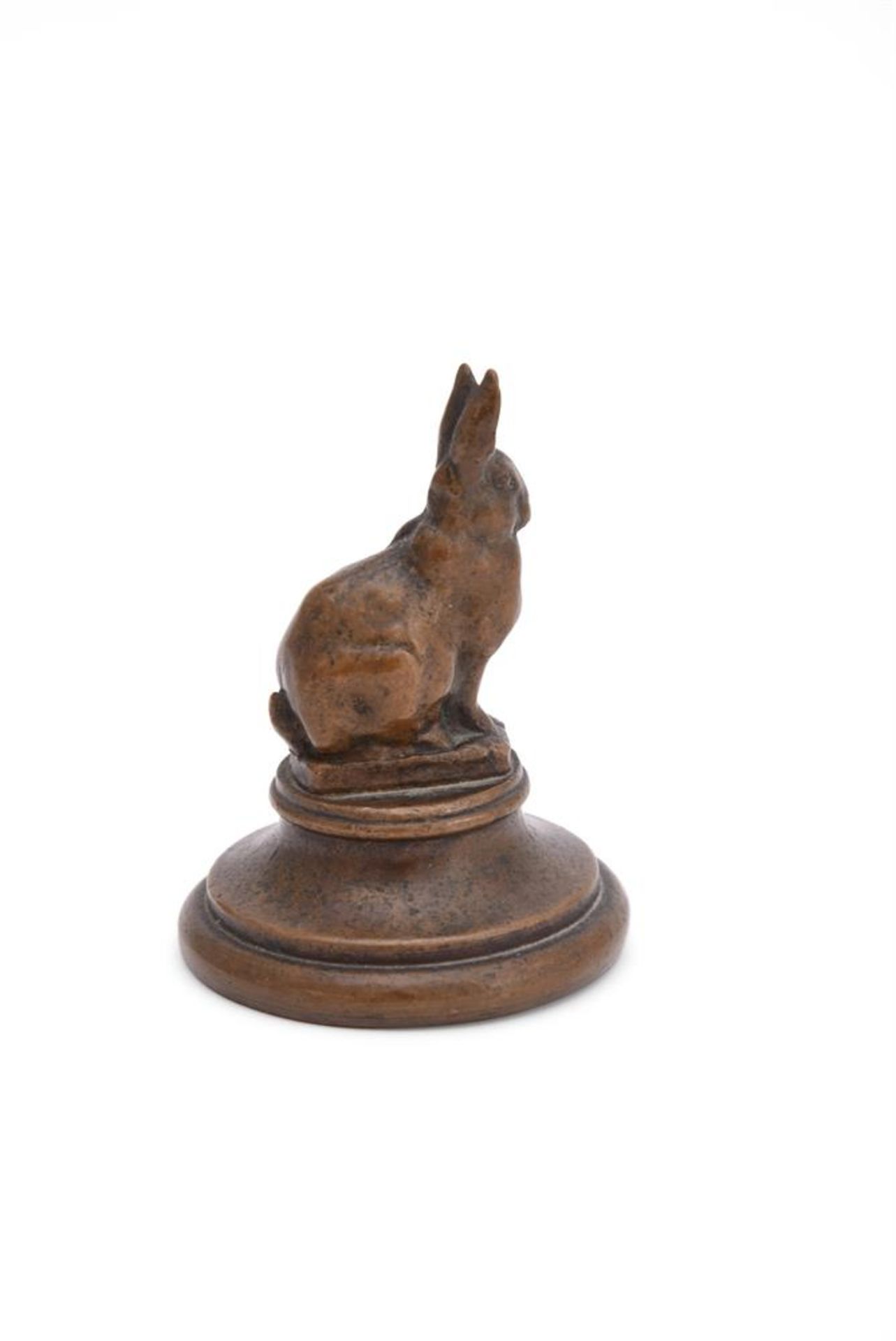 EDWARD CLARK POTTER (AMERICAN, FL. 1930s), A BRONZE MODEL OF A SEATED RABBIT - Bild 3 aus 5