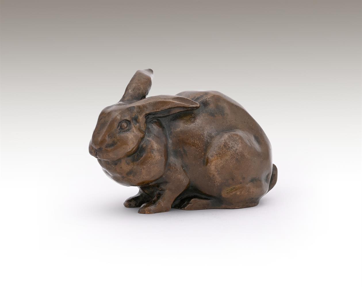 HUGO EMMANUEL BECHER (GERMAN, 1871-1942), A BRONZE MODEL OF A RABBIT - Image 4 of 4