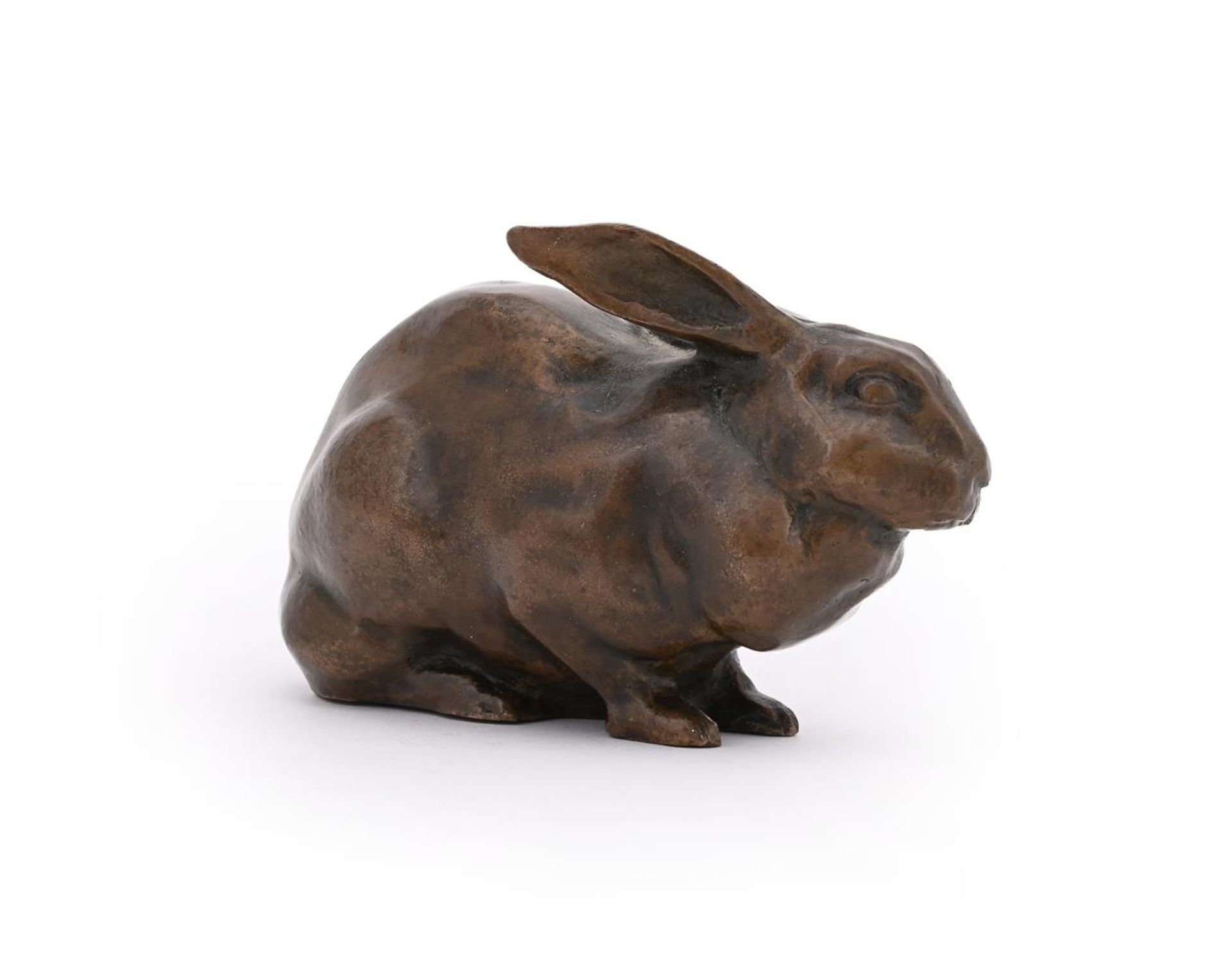 HUGO EMMANUEL BECHER (GERMAN, 1871-1942), A BRONZE MODEL OF A RABBIT - Image 2 of 4