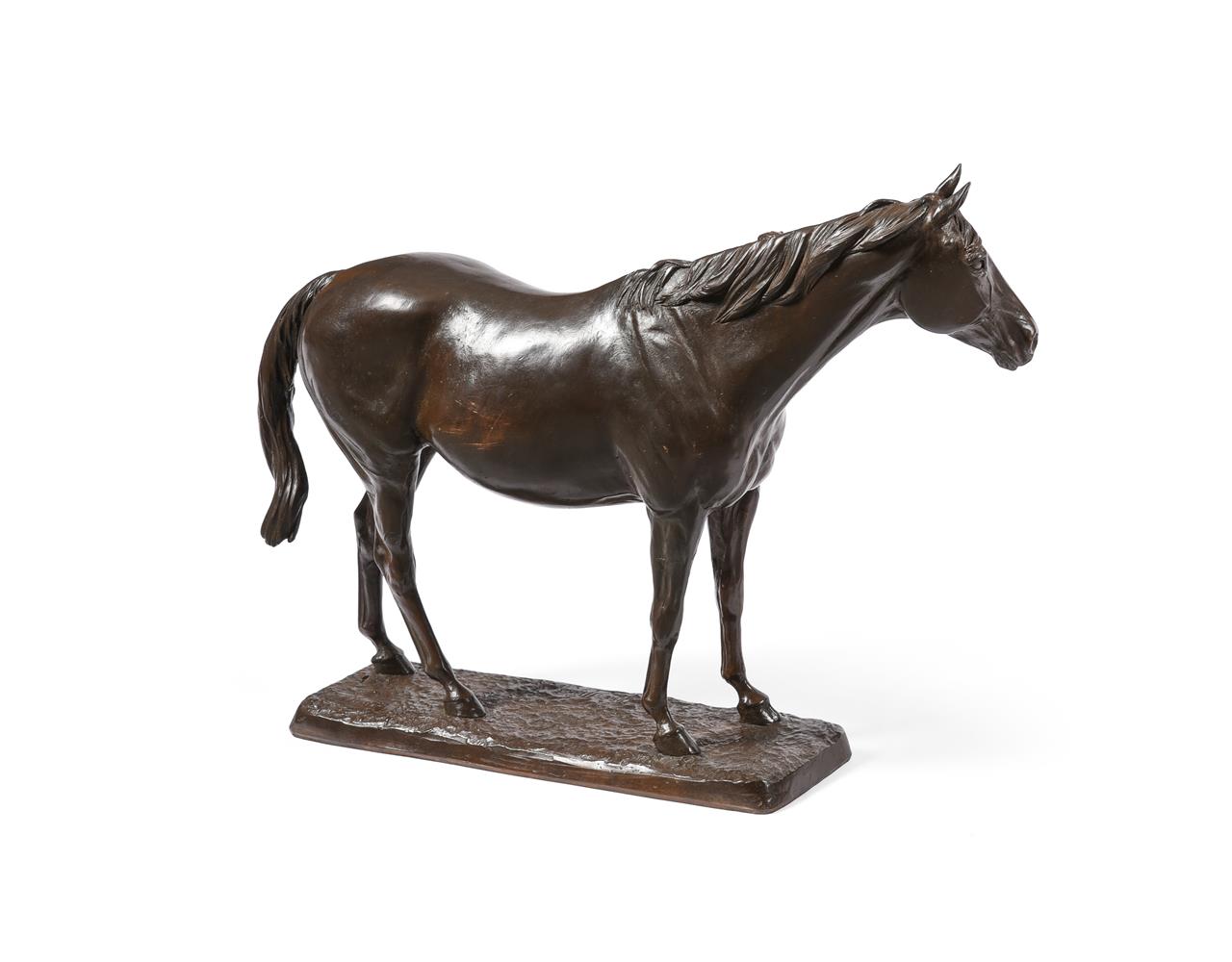 GILL PARKER (BRITISH, CONTEMPORARY) AN EQUESTRIAN BRONZE 'MRS MOSS' DATED 1984 - Image 4 of 7