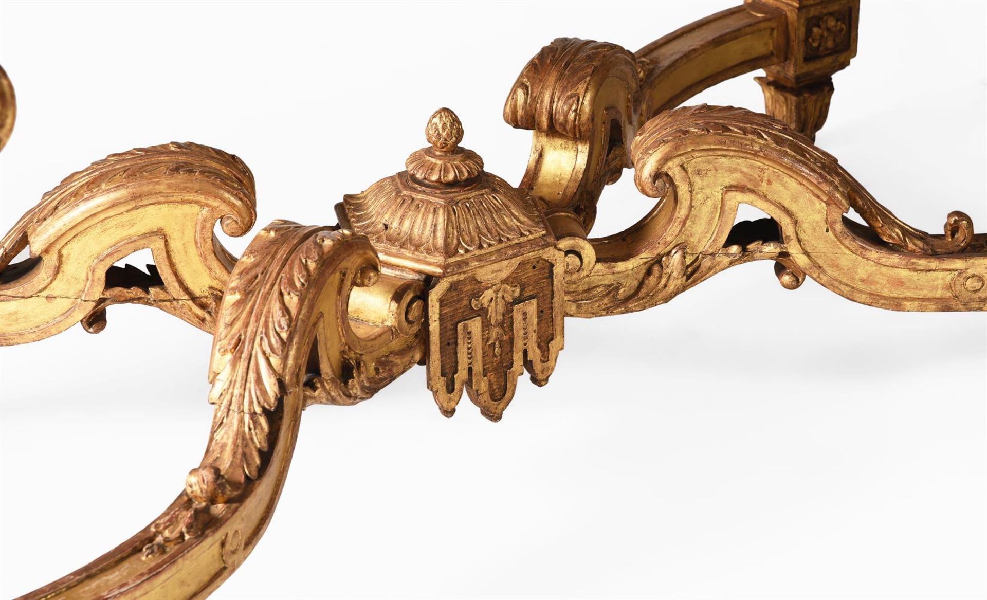 A CARVED AND GILT GESSO CENTRE TABLE IN LOUIS XIV STYLE, 19TH CENTURY - Image 8 of 10