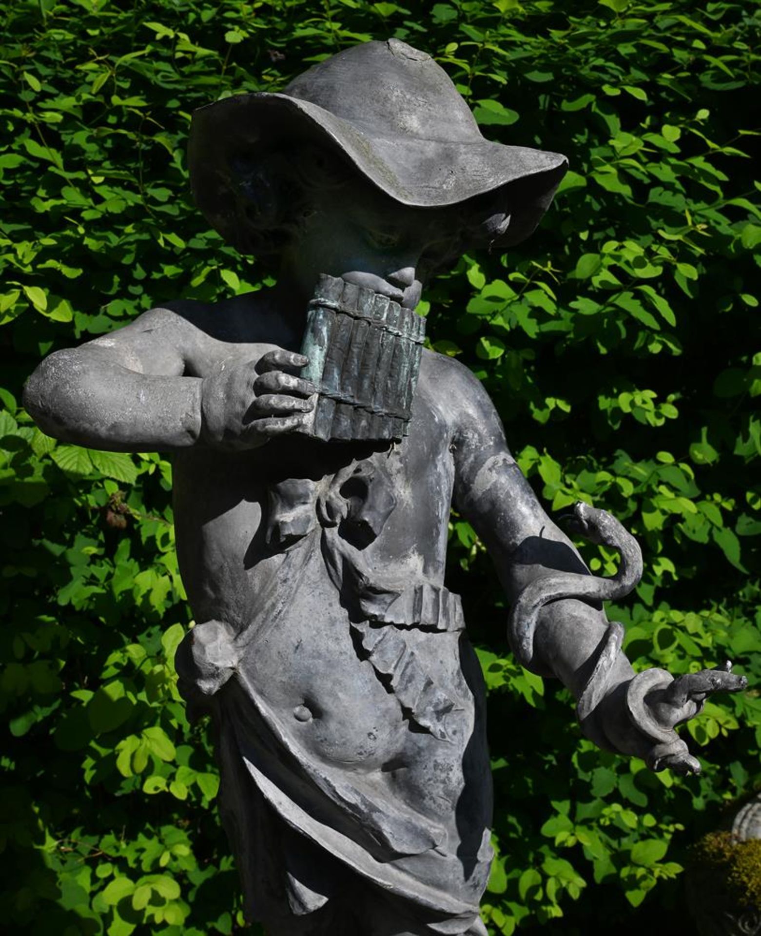 WALTER GILBERT FOR THE BROMSGROVE GUILD- A RARE LEAD FIGURE 'THE SNAKE CHARMER', CIRCA 1908 - Image 4 of 6