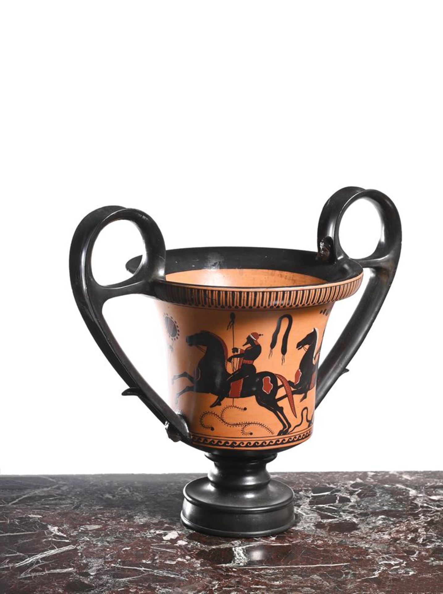 A BLACK FIGURE KANTHAROS KRATER VASE, EARLY 19TH CENTURY - Image 4 of 4