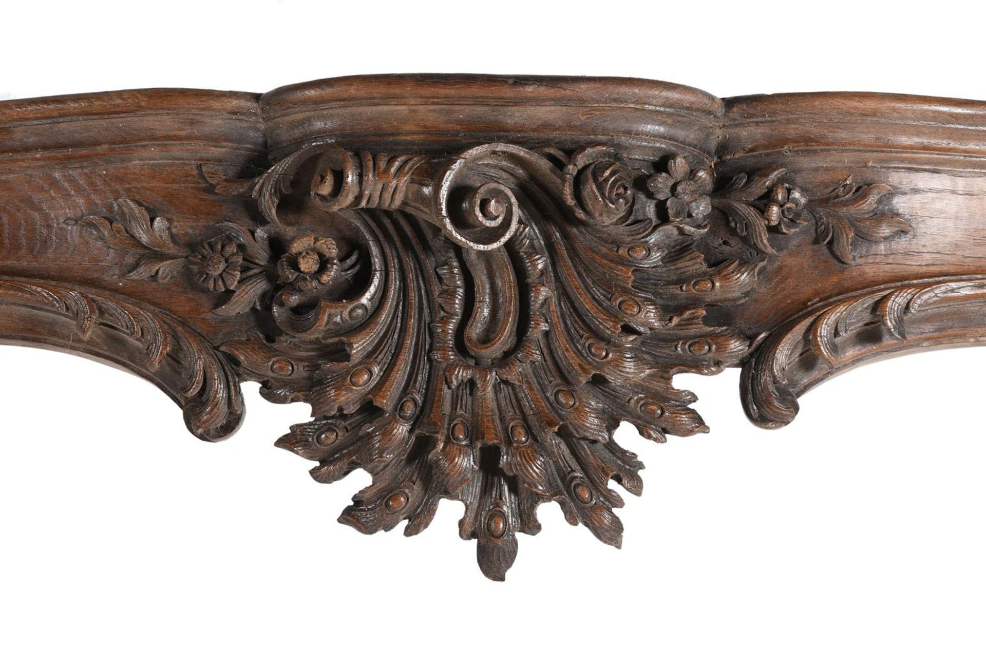 A LARGE FLEMISH OAK CARVED FIRE SURROUND, 18TH OR 19TH CENTURY - Image 2 of 2