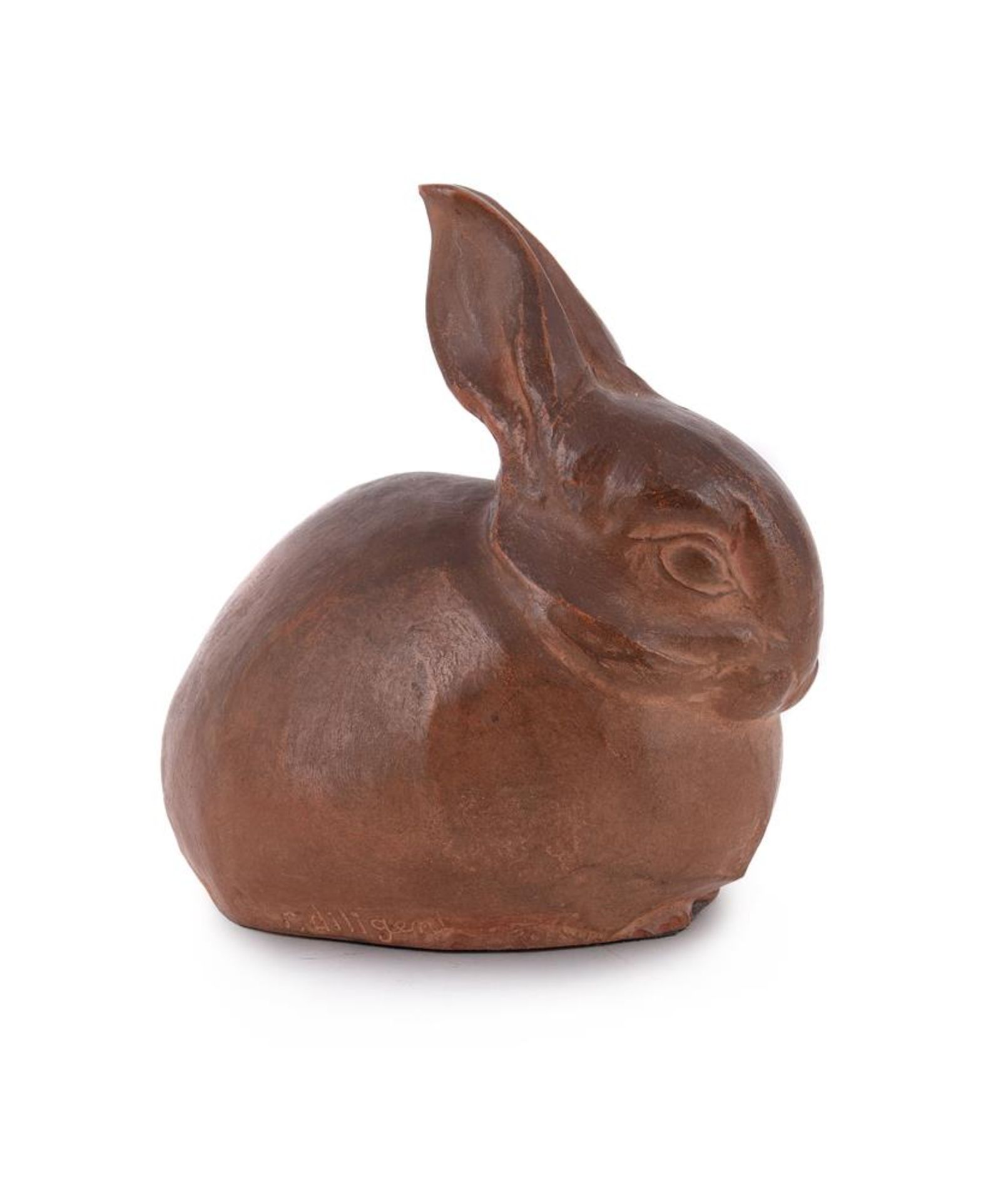 λ RAPHAEL DILIGENT (FRENCH, 1885-1965), A TERRACOTTA MODEL OF A RABBIT