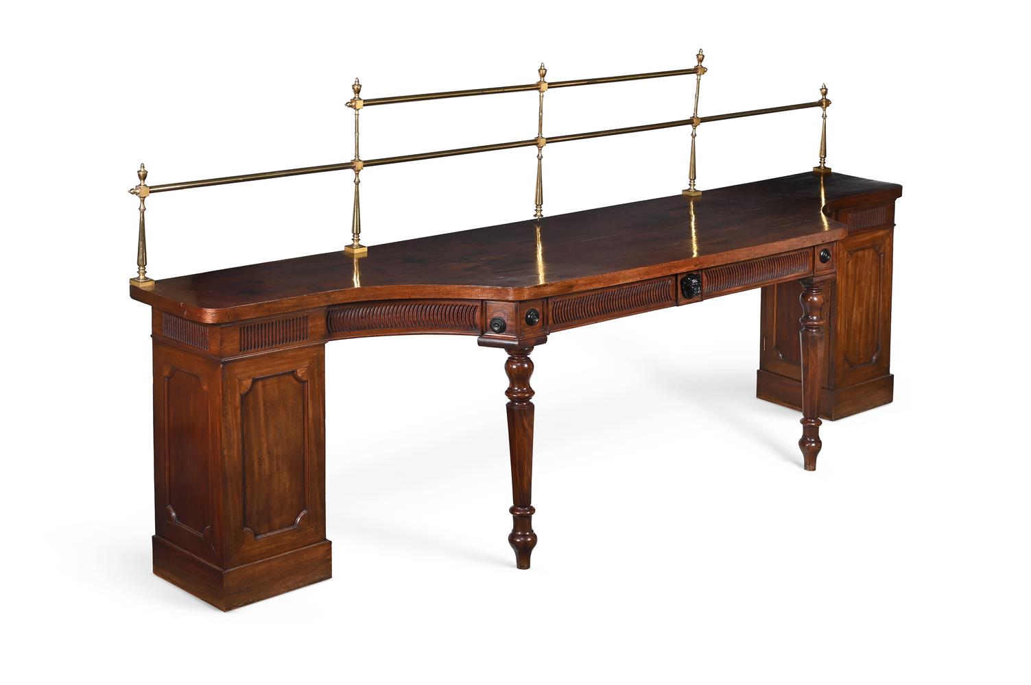 A GEORGE IV MAHOGANY PEDESTAL SIDEBOARD, IN THE MANNER OF MACK, WILLIAMS & GIBTON, CIRCA 1830 - Image 3 of 5