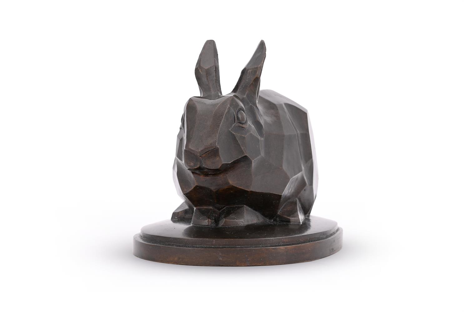 TIMAR (20TH CENTURY CONTINENTAL), A STYLISED BRONZE MODEL OF A RABBIT - Image 6 of 9