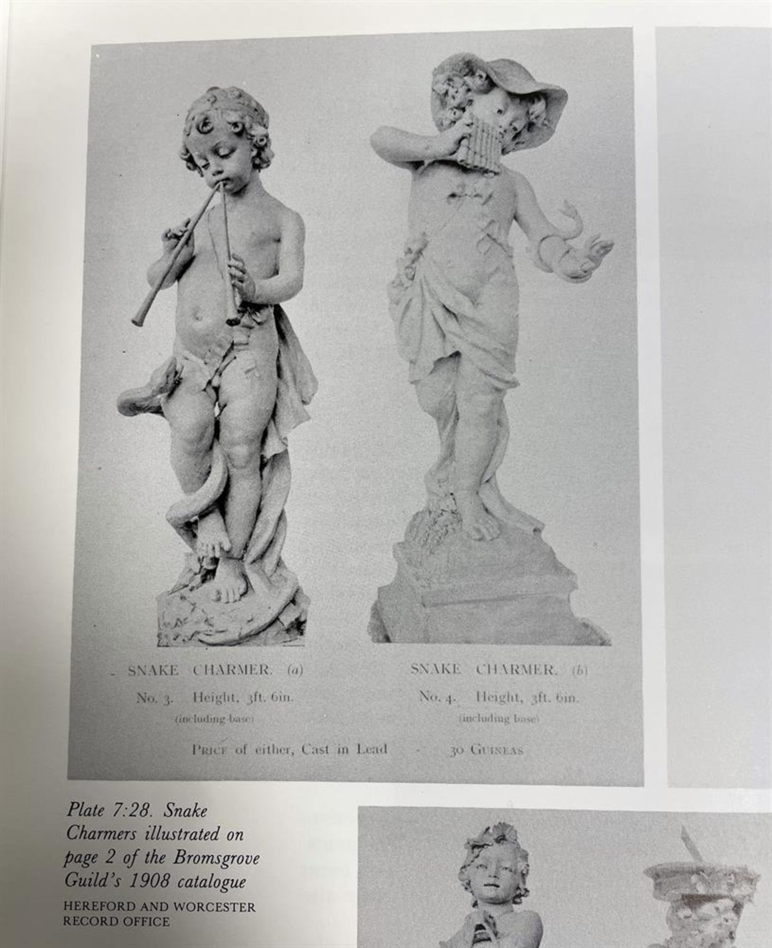 WALTER GILBERT FOR THE BROMSGROVE GUILD- A RARE LEAD FIGURE 'THE SNAKE CHARMER', CIRCA 1908 - Image 6 of 6