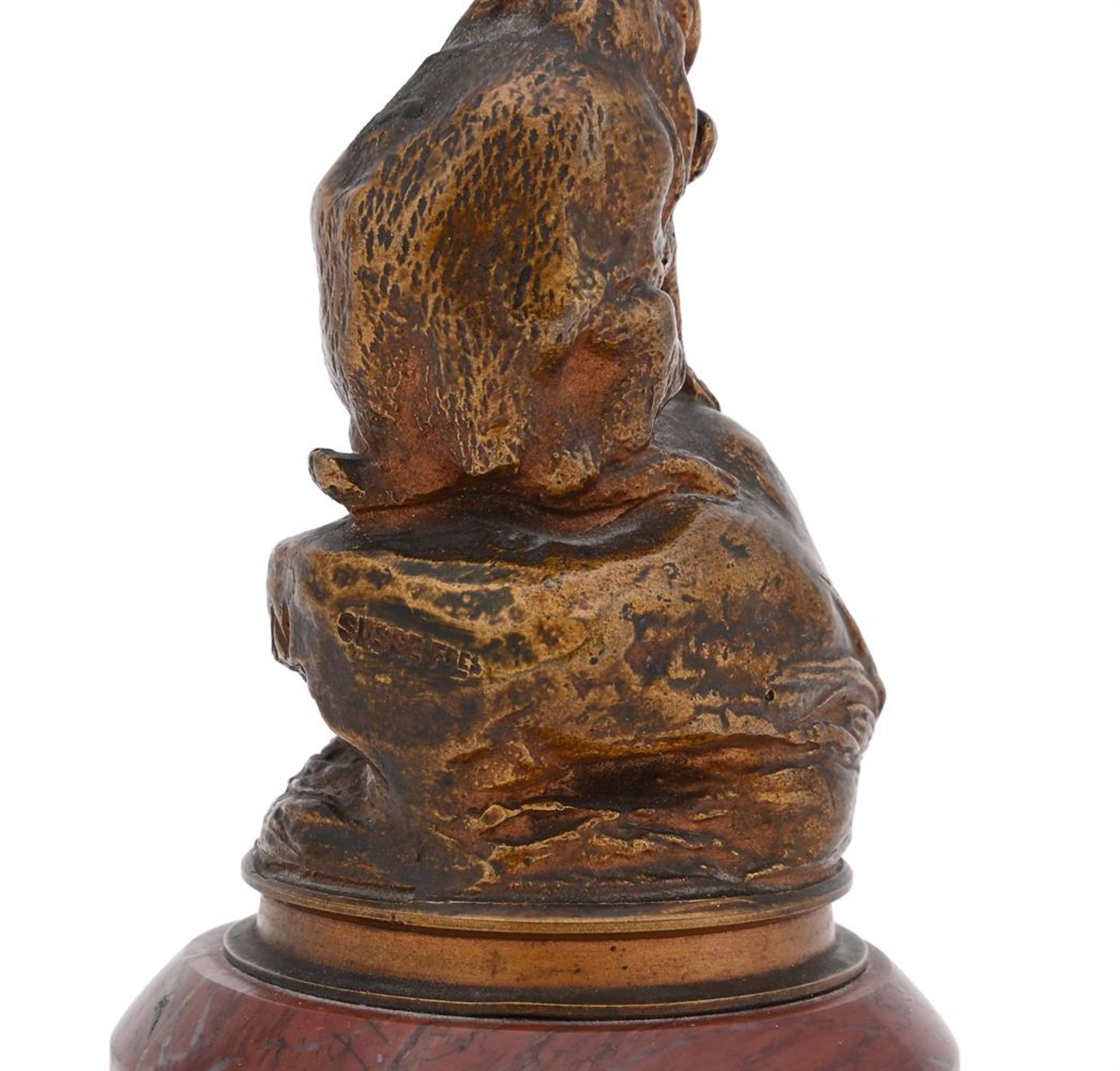 AUGUSTE CAIN (FRENCH, 1821-1894), A BRONZE MODEL OF HARE LICKING ITS PAW - Bild 5 aus 6