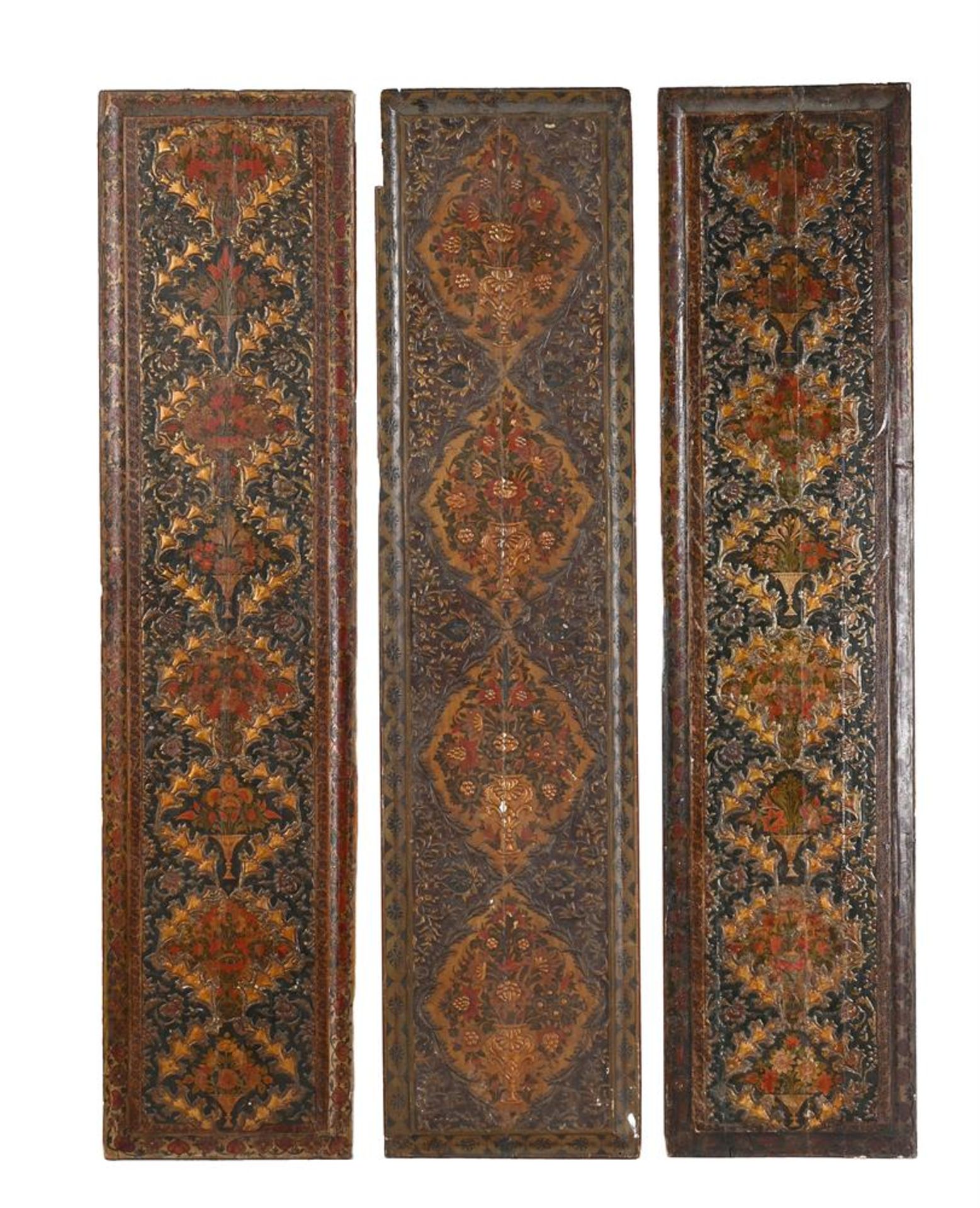 A PAIR OF DAMASCUS PAINTED WOOD DOORS, SYRIA, 19TH CENTURY - Image 2 of 2