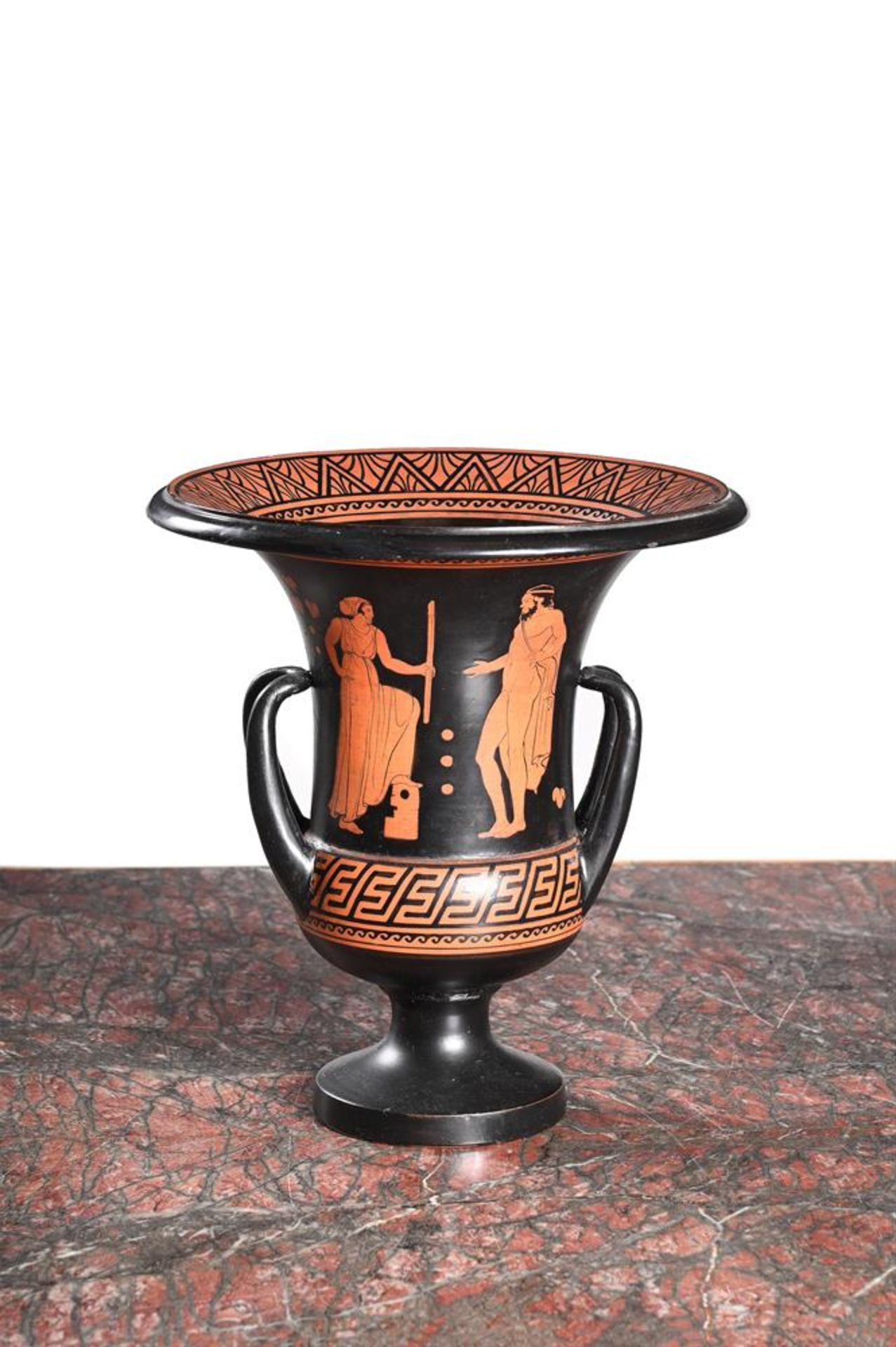 A CHIRINTO DEL VECCHIO CALYX KRATER VASE IN THE GREEK STYLE, MID 19TH CENTURY - Bild 2 aus 2