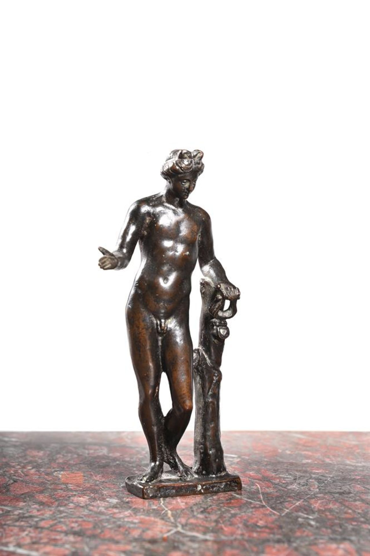 AFTER THE ANTIQUE, A BRONZE FIGURE OF APOLLO, ITALIAN, 18TH CENTURY - Image 2 of 2