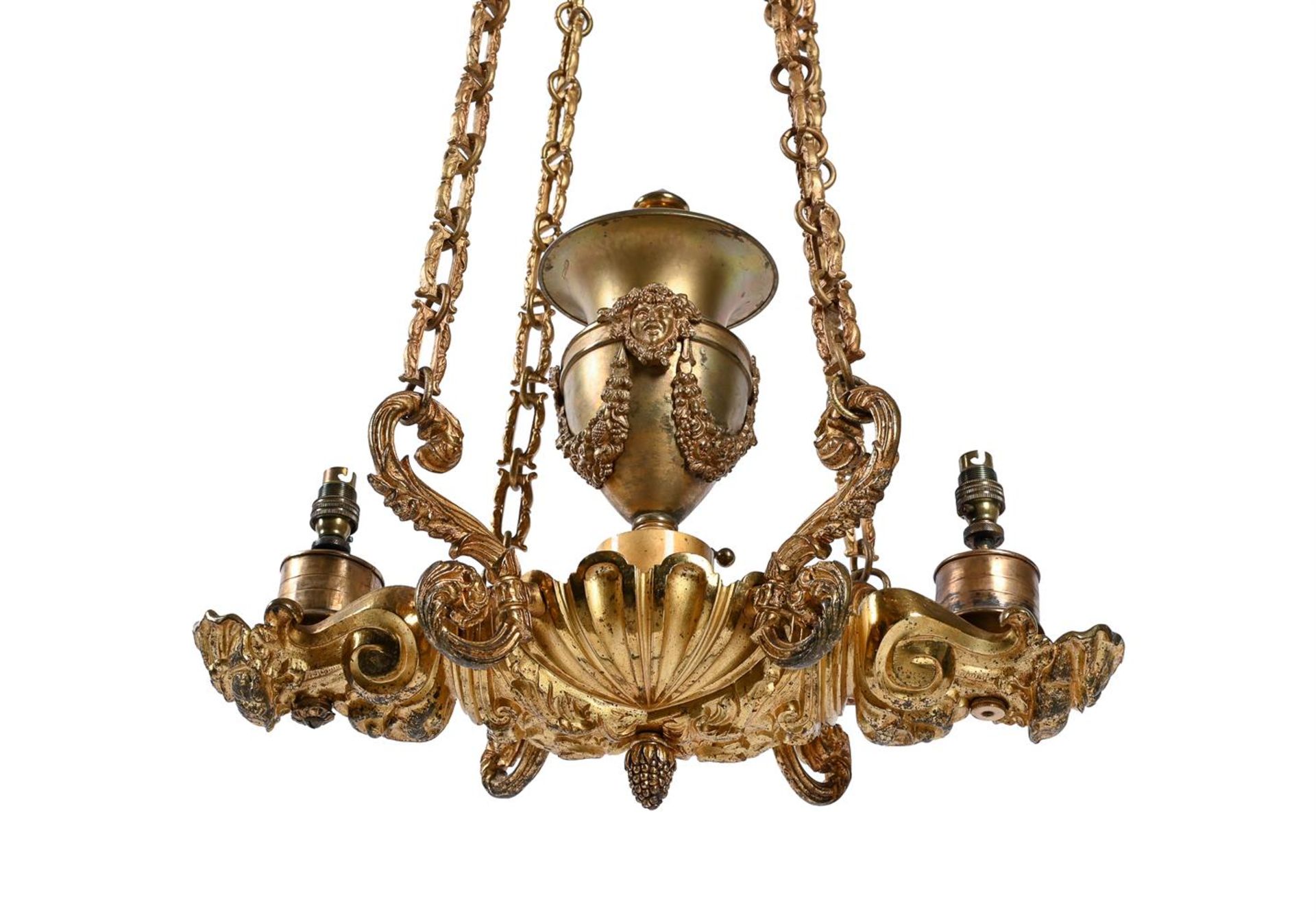 A GEORGE IV GILT BRONZE COLZA HANGING LAMP, CIRCA 1835-40 - Bild 3 aus 3