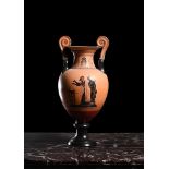 A BLACK FIGURE KRATER VASE, EARLY 19TH CENTURY